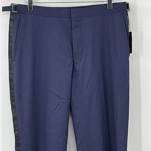 Alton Lane Tailored Fit Tuxedo Pants in Navy - NEW - Size 32 - Picture 2 of 5